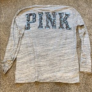 PINK long sleeve sequin shirt